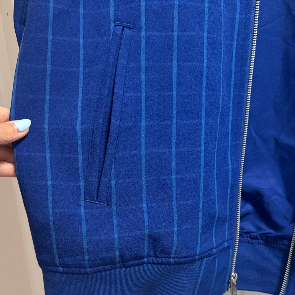 Houston White Blue Checkered men’s Jacket - Picture 4 of 7
